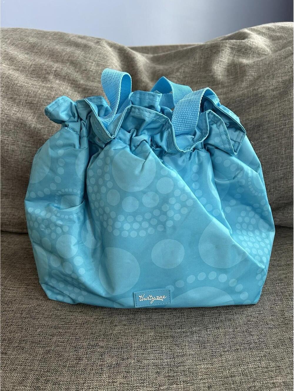 Thirty One Brand Cinch It Up Insulated Lunch Bag In Sky Blue